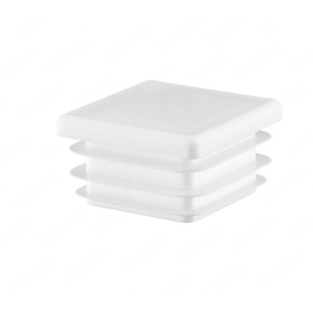 Tapas cuadradas para perfiles de acero 10x10 mm color Blanco 10 piezas Tapón de plástico de plástico blanco para orificios de 10x10 mm, para muebles y estructuras metálicas
