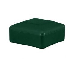 Tapón de plástico verde de 40x40 mm para muebles y estructuras metálicas