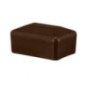 Tapón de plástico marrón, para proteger y decorar superficies, tamaño 60x80 mm