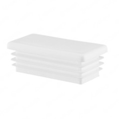 Tapones rectangulares para perfiles de acero 10x20 mm color Blanco 10 piezas