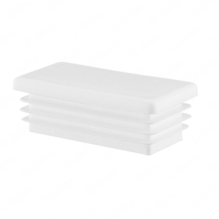 Tapones rectangulares para perfiles de acero 10x20 mm color Blanco 10 piezas