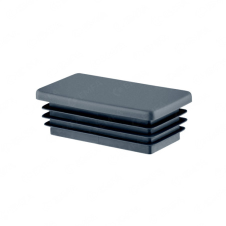 Tapones rectangulares para perfiles de acero 15x30 mm color Antracita 10 piezas