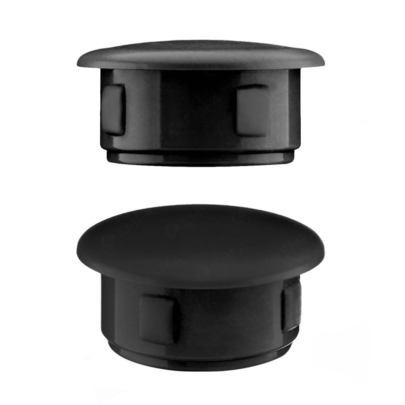 Tapón de cobertura para agujeros de taladro 10x6 mm Negro 10 piezas