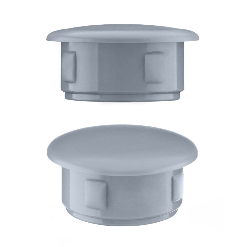 Tapón de cobertura para agujeros de taladro 13x8 mm Gris 10 piezas