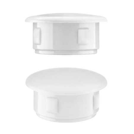 Tapón de cobertura para agujeros de taladro 13x9 mm Blanco 50 piezas Tapón decorativo blanco de 9 mm para proteger y decorar superficies