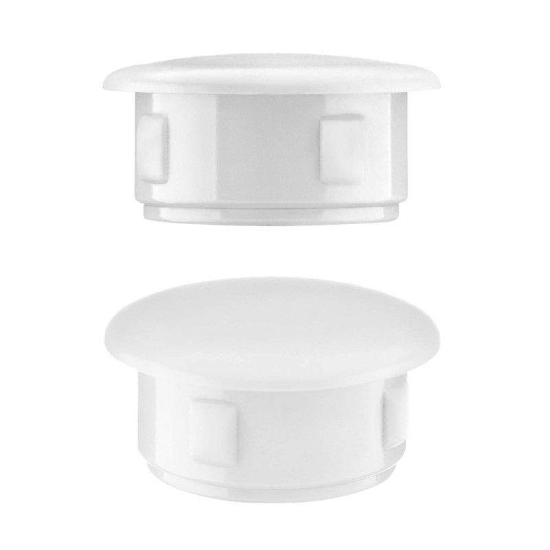 Tapón de cobertura para agujeros de taladro 24x20 mm Blanco 50 piezas Tapón de cobertura para agujeros de taladro 24x20 mm Blanco 50 piezas