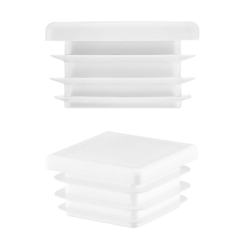 Tapas cuadradas para perfiles de acero 60x60 mm color Blanco 10 piezas