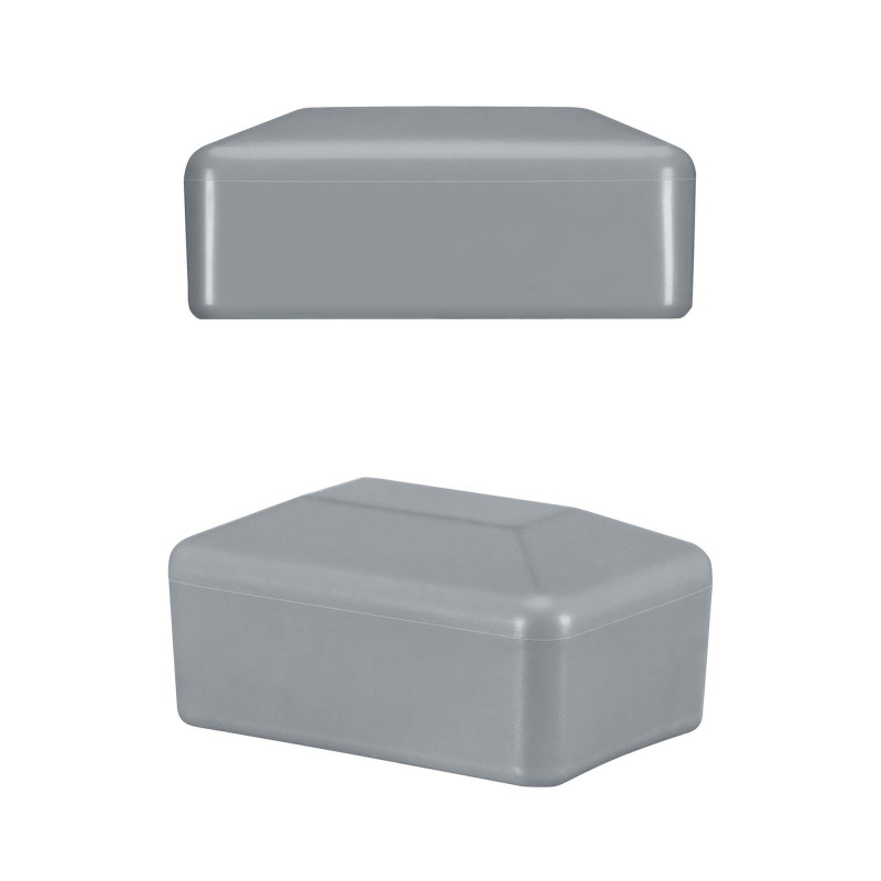 Capuchón de plástico 80x60 en color Gris para postes de valla rectangulares.