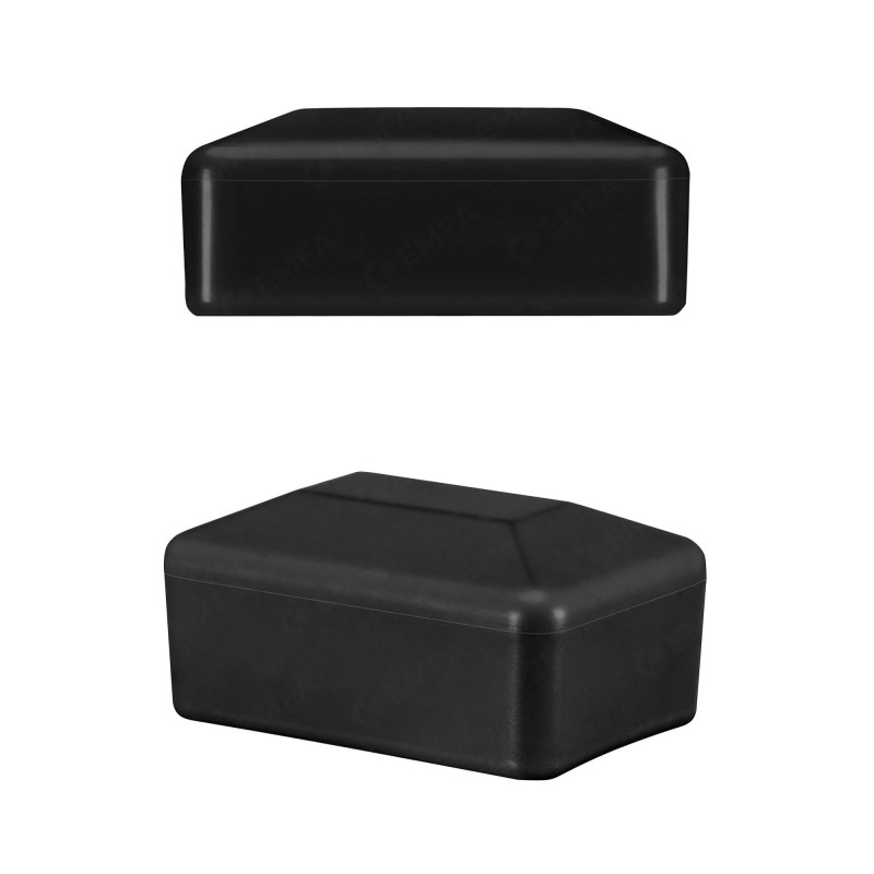 Capuchón de plástico 80x60 en color Negro para postes de valla rectangulares.