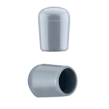 Tapones redondos 27 mm Gris flexicap Tapón de plástico gris, para muebles y estructuras metálicas, tamaño 27 mm