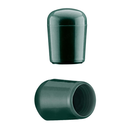 Tapones redondos 33,4 mm Verde flexicap Kappe für Rundrohr aus Polyethylen 33
