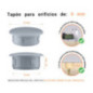 Tapón ciego de plástico Gris para agujeros de 13x9 mm