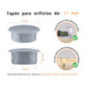 Tapón ciego de plástico Gris para agujeros de 14x11 mm