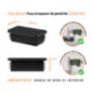 Tapones rectangulares para perfiles de acero 50x120 mm color Negro Inserto rectangular Negro para tubo de 50x120 mm con dimensiones técnicas y guía para la correcta medición de los tapones.