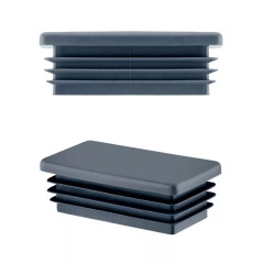 Tapones rectangulares para cajas de acero de 30x60 mm.