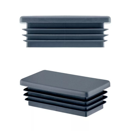 Tapones rectangulares para cajas de acero de 30x60 mm.