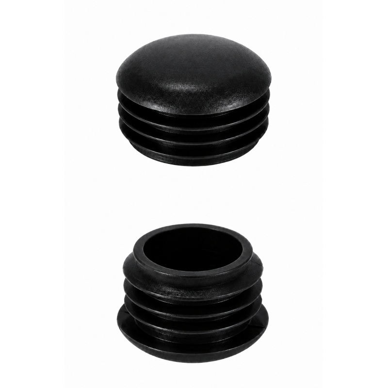 Tapón abombado para tubos redondos 32 mm Negro