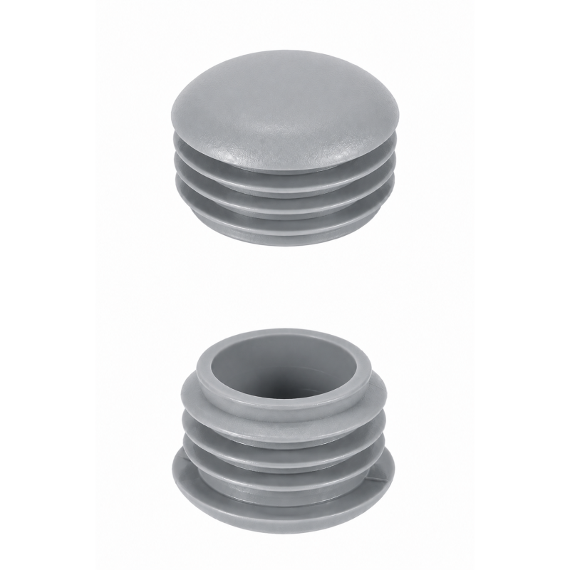 Tapón abombado para tubos redondos 16 mm Gris Tapón abombado para tubos redondos 16 mm Gris