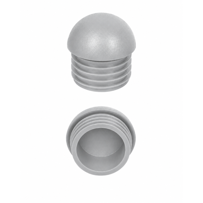 Tapón semiesférico para tubos redondos 48,3 mm Gris Tapón semiesférico para tubos redondos 48,3 mm Gris