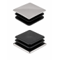 Tapón cuadrado con tapa metálica cromada 20x20 mm Negro Tapón cuadrado con tapa metálica cromada 20x20 mm tapón para tubo cuadrado 20x20 EMFA GmbH