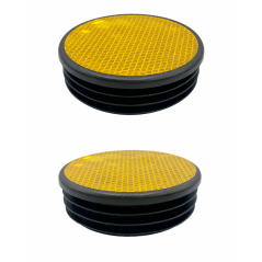 Tapón lamelar para tubo redondo con adhesivo reflectante 90 mm contera redonda para tubo 90 EMFA GmbH