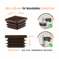 Tapones cuadrados para cajas de acero de 120x120 mm. Tapones cuadrados Marrón, tapones de plástico, tapones de EMFA.