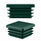 Tapas cuadradas para perfiles de acero 30x30 mm color Verde Tapones cuadrados para cajas de acero de 30x30 mm. Tapones cuadrados Verde, tapones de plástico, tapones de EMFA.