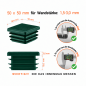 Tapones cuadrados para cajas de acero de 40x40 mm. Tapones cuadrados Verde, tapones de plástico, tapones de EMFA.