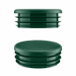 Tapones redondos para tubos de 76 mm en color Verde Tapón de plástico Verde para tubo redondo de 76 mm. Tapones de plástico para tubos, insertos para tubos redondos, tapones de plá