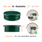 Tapones redondos para tubos de 76 mm en color Verde Tapón de plástico Verde para tubo redondo de 76 mm. Tapones de plástico para tubos, insertos para tubos redondos, tapones de plá