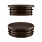 Tapón de plástico Marrón para tubo redondo de 18 mm. Tapones de plástico para tubos, insertos para tubos redondos, tapones de pl
