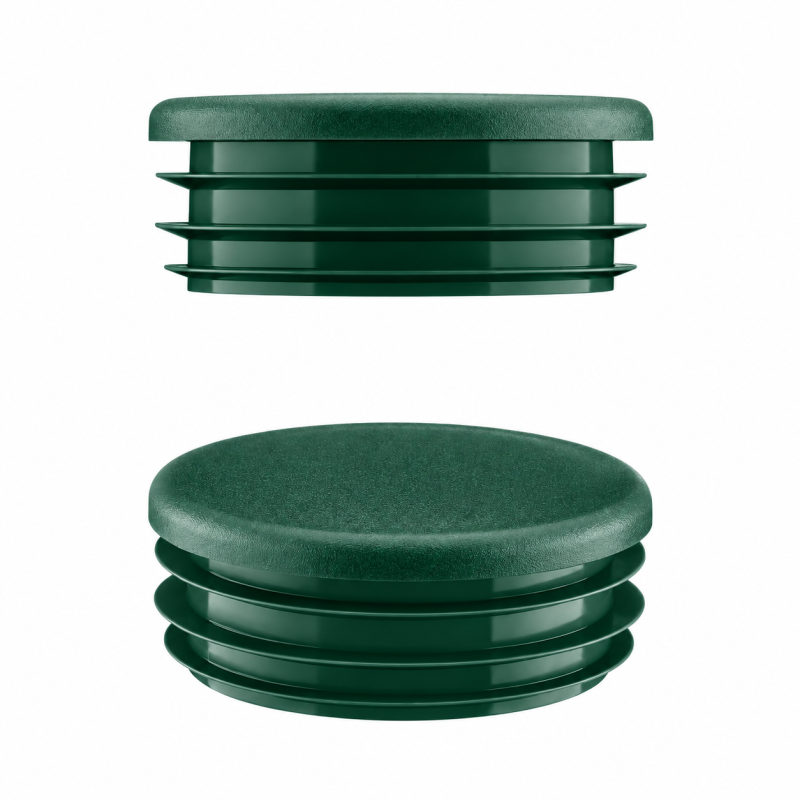 Tapones redondos para tubos de 20 mm en color Verde