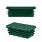 Tapones rectangulares para cajas de acero de 20x30 mm. Tapones rectangulares Verdes, tapones de plástico, tapones de EMFA.