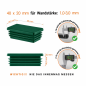 Tapones rectangulares para cajas de acero de 20x40 mm. Tapones rectangulares Verdes, tapones de plástico, tapones de EMFA.