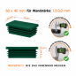Tapones rectangulares para cajas de acero de 40x60 mm. Tapones rectangulares Verdes, tapones de plástico, tapones de EMFA.