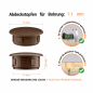 Tapón de plástico 14x11 mm Marrón, ¡10 años de garantía!
