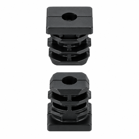 Tapón cuadrado reforzado con inserto metálico roscado 40x40 mm M8 tapón para perfil cuadrado 40x40 EMFA GmbH
