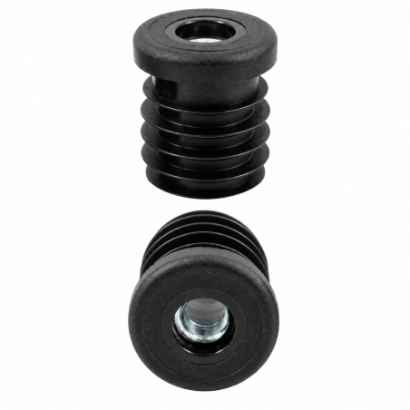 Tapón roscado para tubos redondos con inserto metálico 25 mm M8 Negro Tapón roscado para tubos redondos con inserto metálico 25 mm M8 inserto roscado redondo 25 EMFA GmbH