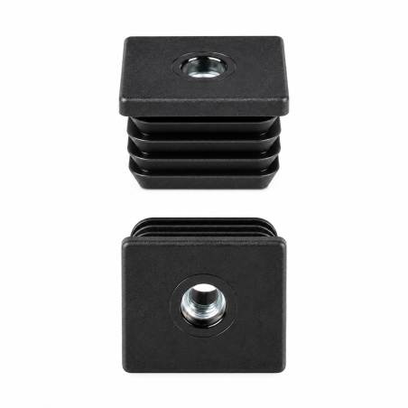 Tapón cuadrado con inserto metálico roscado 50x50 mm M10 Negro Tapón cuadrado con inserto metálico roscado 50x50 mm M10 tapón con inserto roscado 50 EMFA GmbH