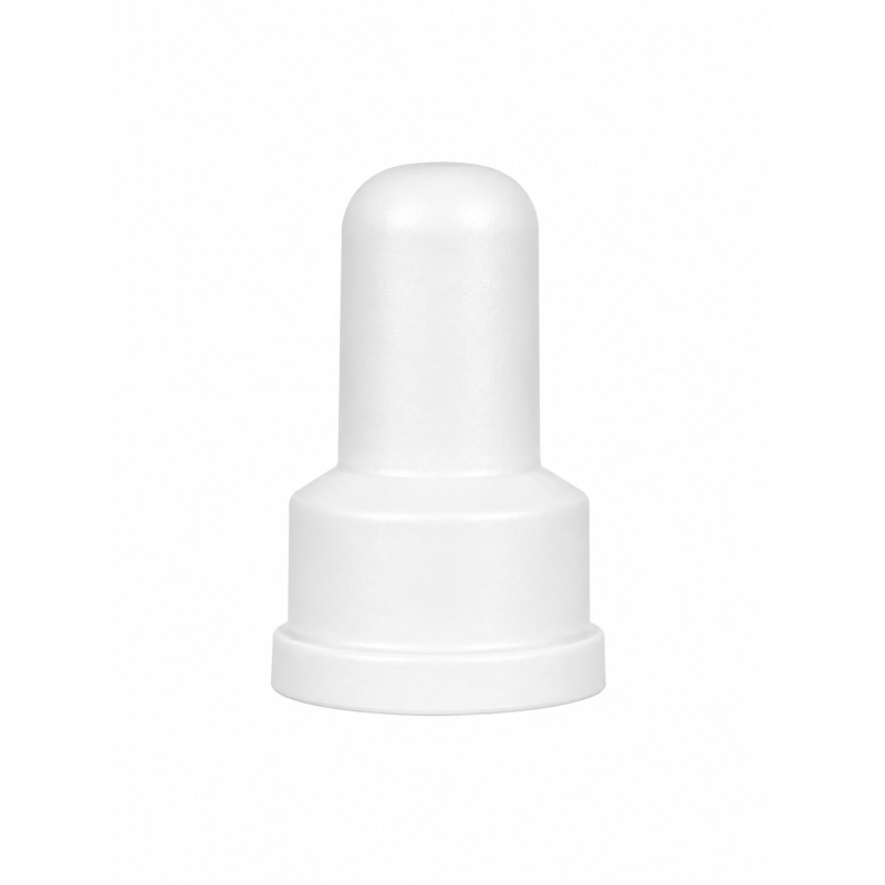 Caperuza alargada para tornillos y tuercas con alojamiento para arandela de PE M27 H60 Blanco