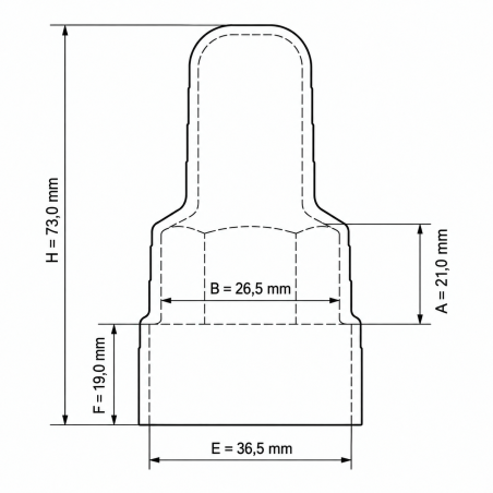 Caperuza alargada para tornillos y tuercas con alojamiento para arandela de PE M18 H73 Gris Caperuza alargada para tornillos y tuercas con alojamiento para arandela de PE M18 H73 caperuza para tornillos M18 EMFA GmbH