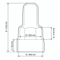 Caperuza alargada para tornillos y tuercas con alojamiento para arandela de PE M18 H73 caperuza para tornillos M18 EMFA GmbH