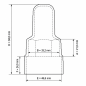 Caperuza alargada para tornillos y tuercas con alojamiento para arandela de PE M24 H90 caperuza para tornillos M24 EMFA GmbH