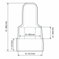 Caperuza alargada para tornillos y tuercas con alojamiento para arandela de PE M27 H100 caperuza para tornillos M27 EMFA GmbH