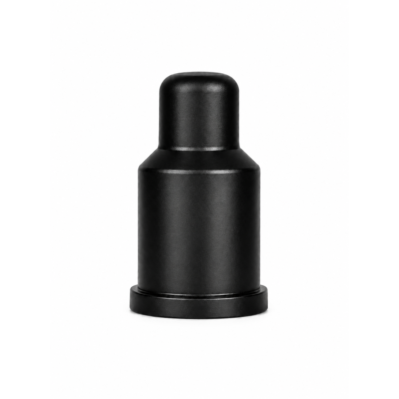 Caperuza alargada para tornillos y tuercas con alojamiento para arandela de PE M30 H100 Negro