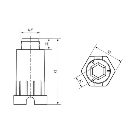 Tapón para prueba de estanqueidad de instalaciones 1/2" obturador EMFA GmbH
