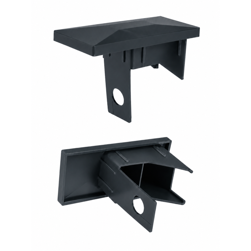 Tapón interior rectangular para poste de valla con orificio 40x60 mm Antracita