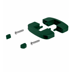 Abrazadera intermedia de plástico para panel rígido 40x60 mm Verde