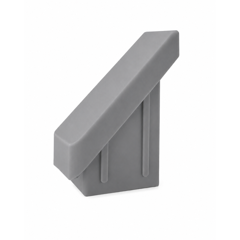 Tapón interior inclinado 45° para postes de cerca 20x30 mm Gris