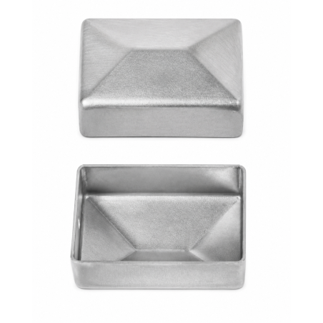 Tapón exterior rectangular de acero bruto 40x60 mm Plateado Tapón exterior rectangular de acero bruto 40x60 mm tapa EMFA GmbH